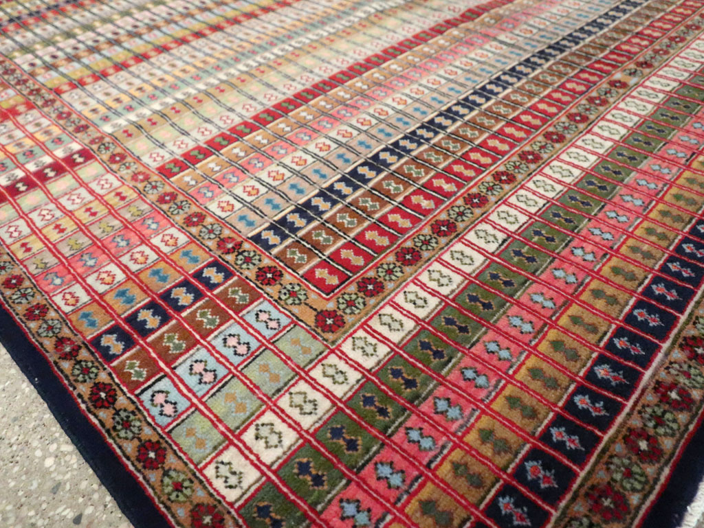 Vintage Persian Kashan Art Deco Rug, No.25113 - Gsblank