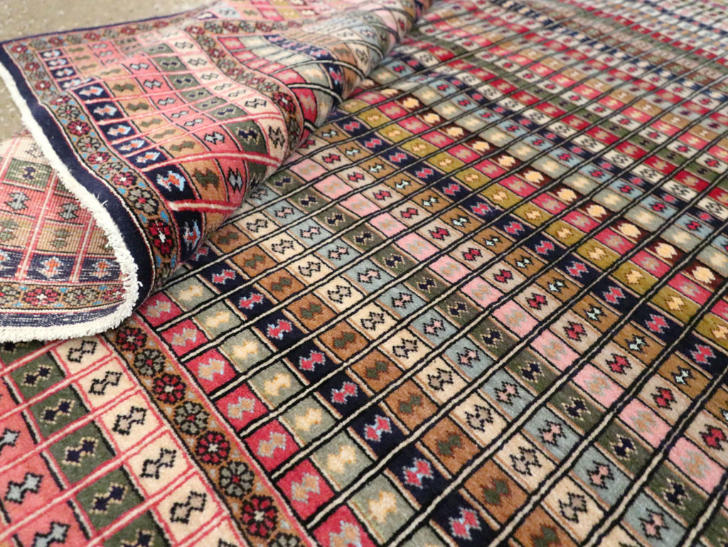 Vintage Persian Kashan Art Deco Rug, No.25113 - Gsblank