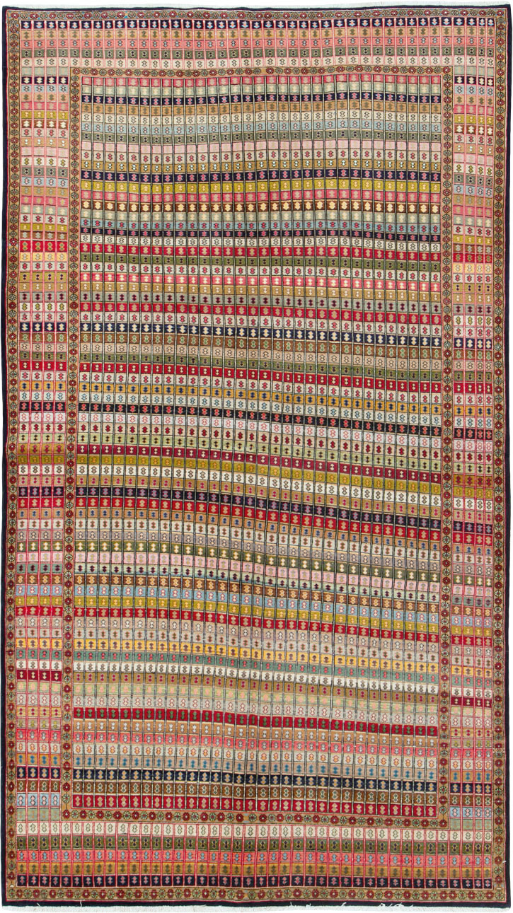 Vintage Persian Kashan Art Deco Rug, No.25113 - Gsblank