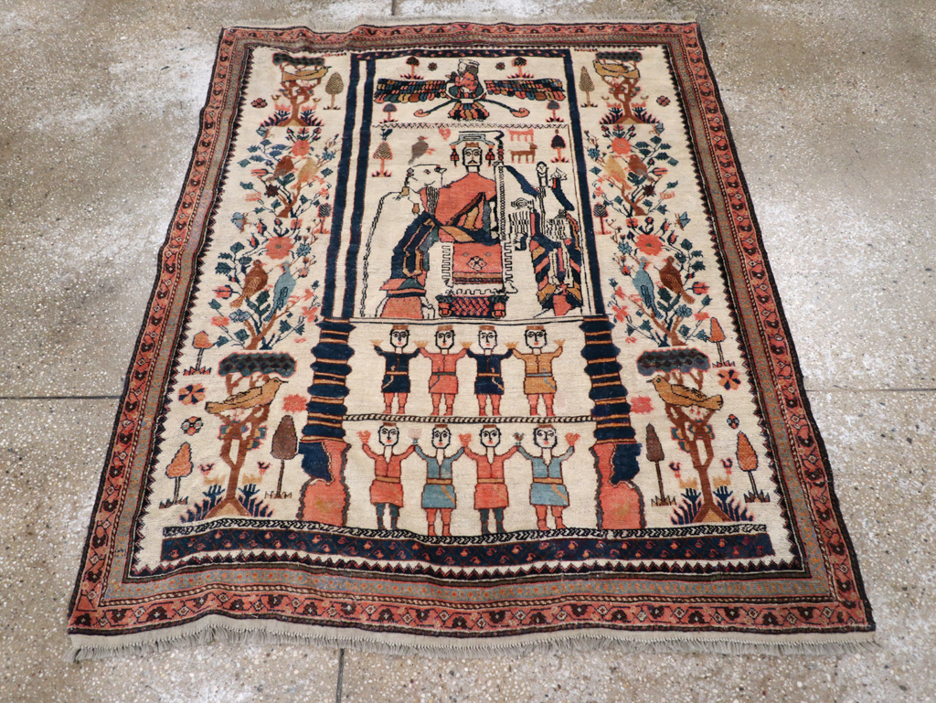 Antique Persian Afshar Rug, No.25125 - Gsblank