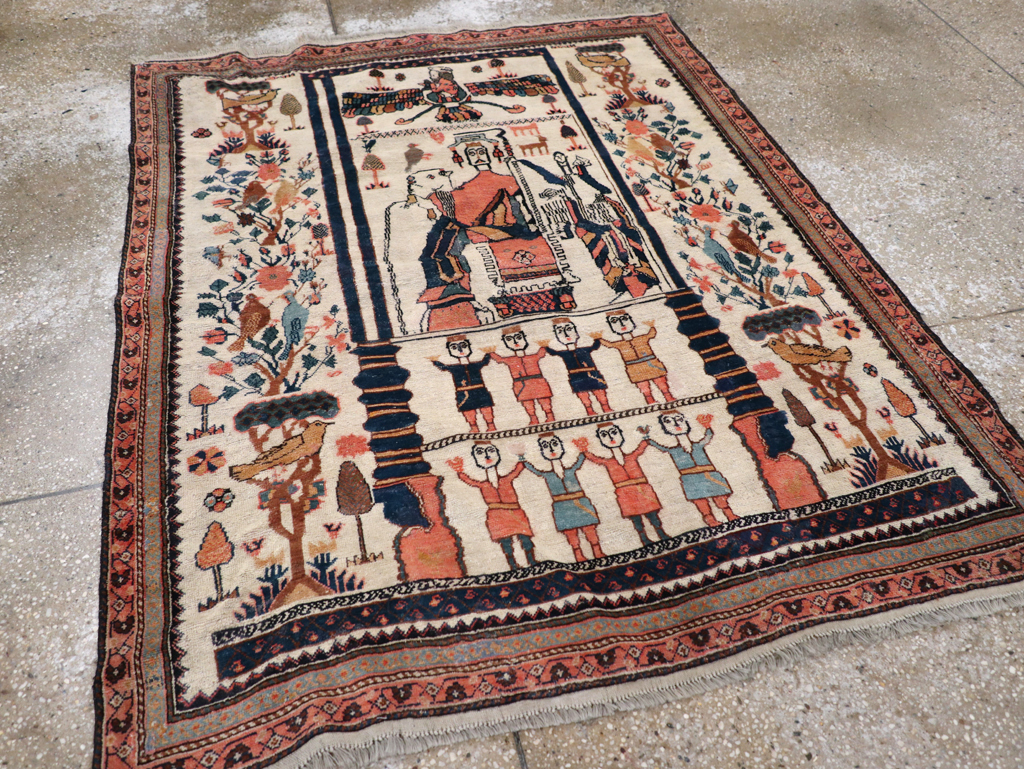 Antique Persian Afshar Rug, No.25125 - Gsblank