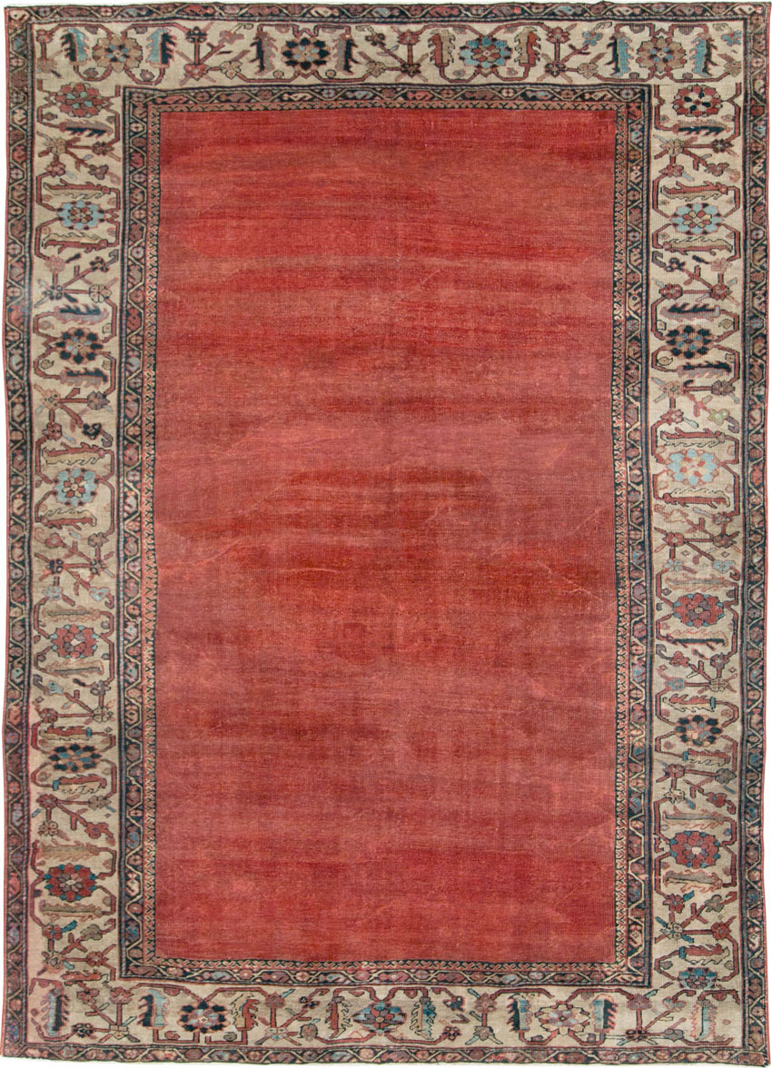 Antique Persian Mahal Small Room Size Carpet, No.25129 - Gsblank