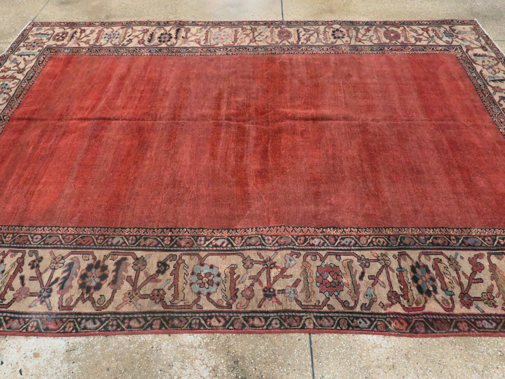 Antique Persian Mahal Small Room Size Carpet, No.25129 - Gsblank