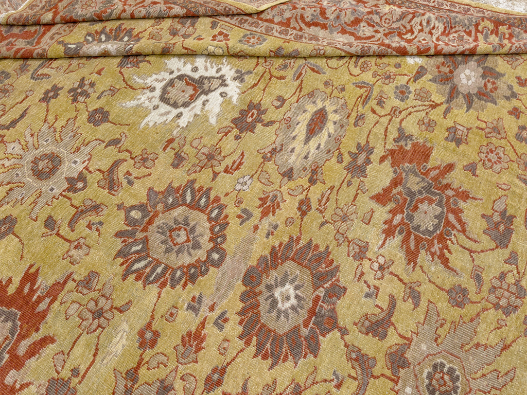 Antique Persian Mahal Large Carpet, No.25131 - Gsblank