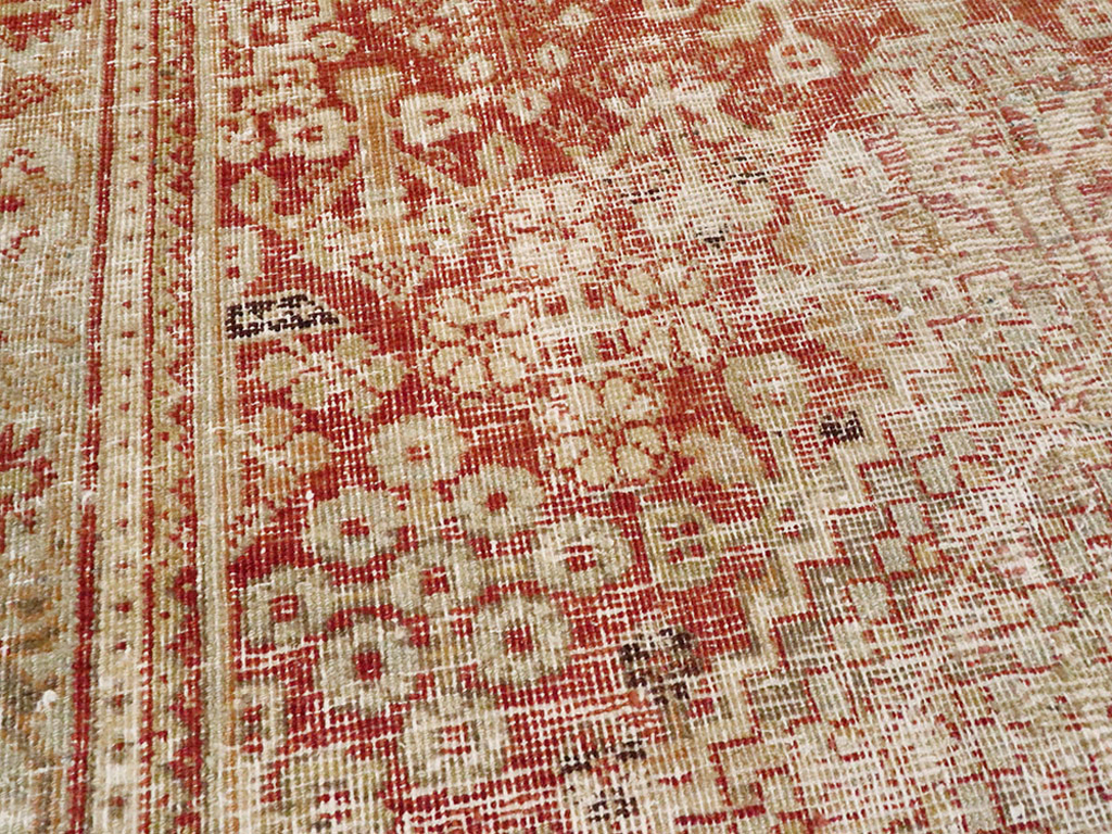 Antique Persian Joshegan Distressed Rug, No.25136 - Gsblank