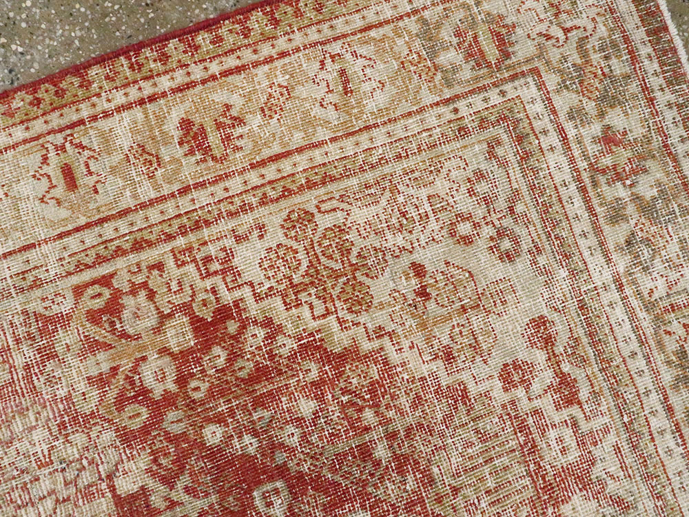 Antique Persian Joshegan Distressed Rug, No.25136 - Gsblank