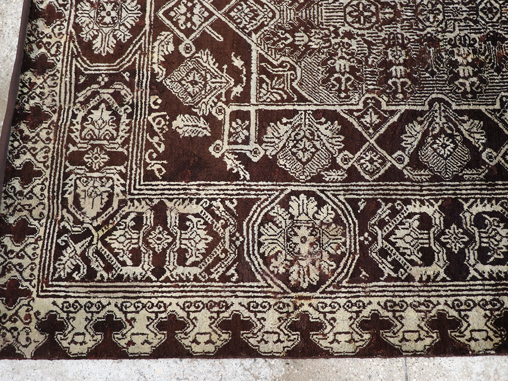Antique Indian Agra Rug, No.25143 - Gsblank