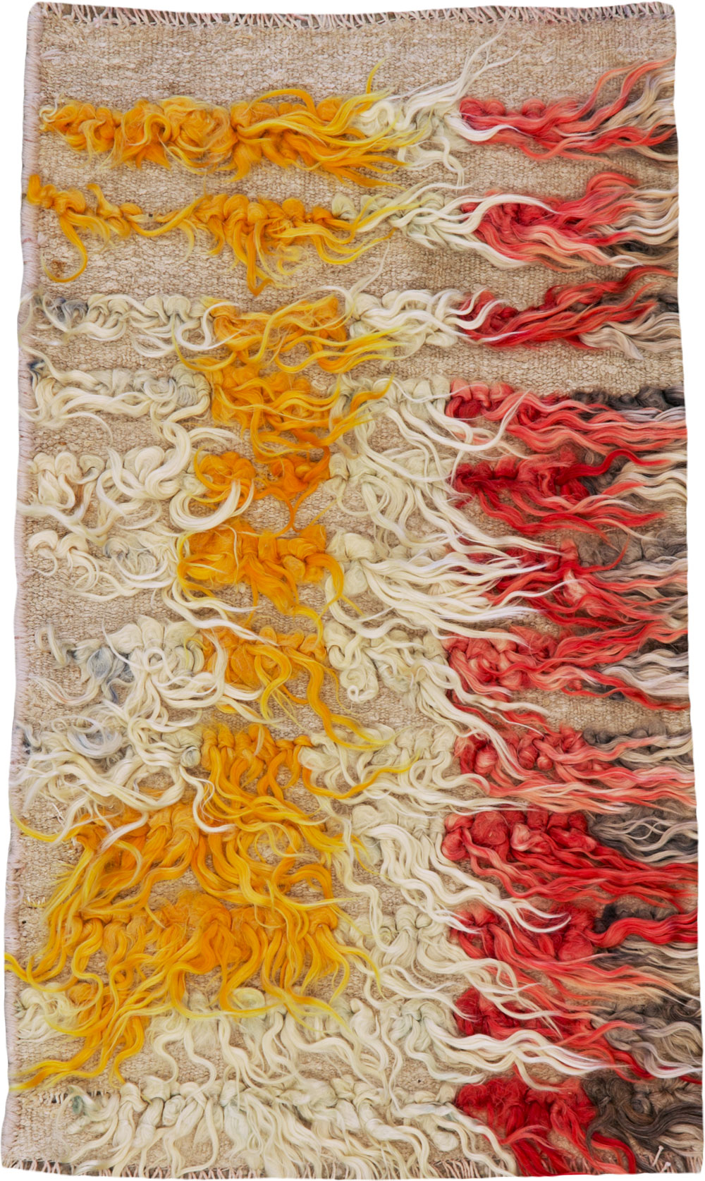 Vintage Turkish Tulu Throw Rug, No.25150 - Gsblank