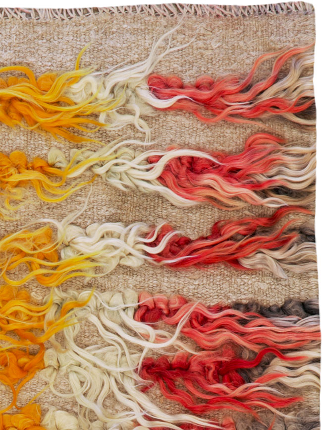 Vintage Turkish Tulu Throw Rug, No.25150 - Gsblank