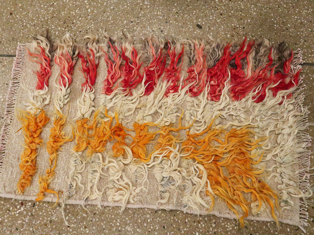 Vintage Turkish Tulu Throw Rug, No.25150 - Gsblank