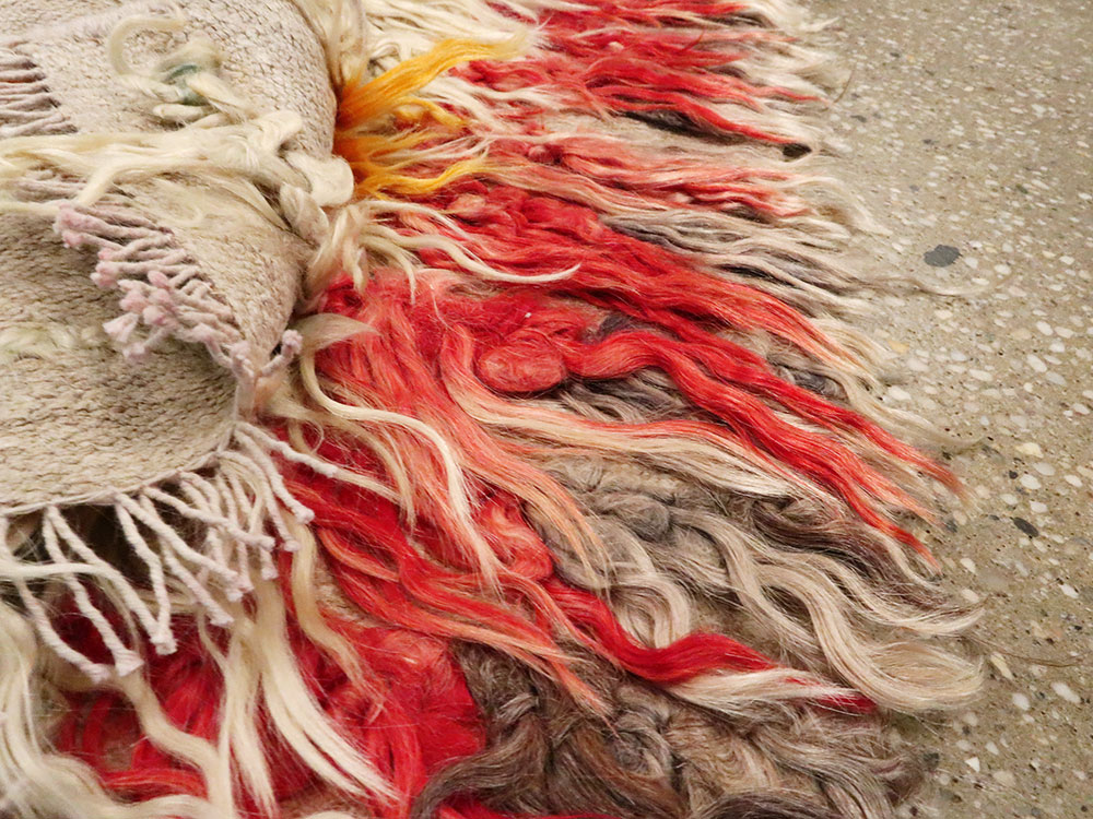 Vintage Turkish Tulu Throw Rug, No.25150 - Gsblank