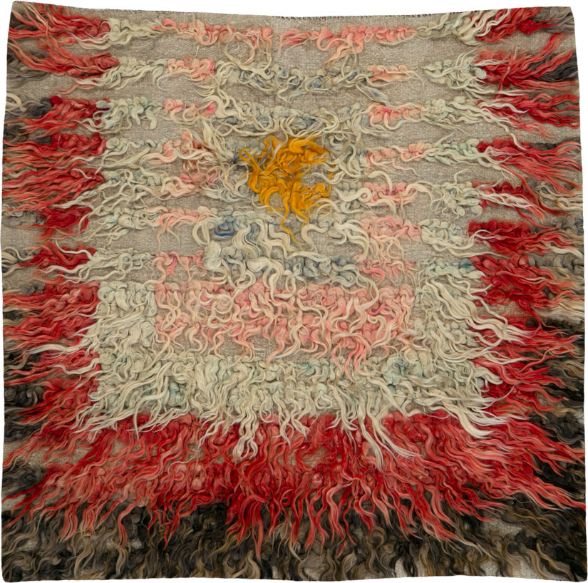 Vintage Turkish Tulu Square Rug, No.25151 - Gsblank