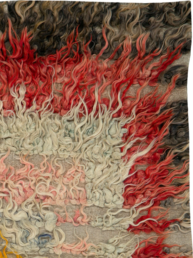 Vintage Turkish Tulu Square Rug, No.25151 - Gsblank