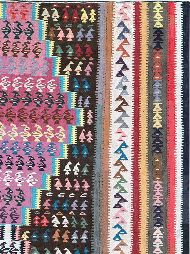 Vintage Persian Flatweave Kilim Gallery Rug, No.25155 - Gsblank