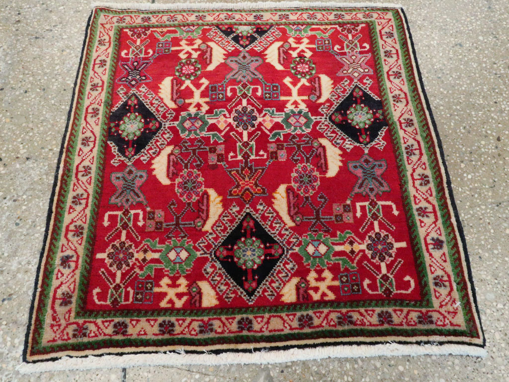 Vintage Persian Shiraz Square Rug (Pair: 1 of 2), No.25168 - Gsblank
