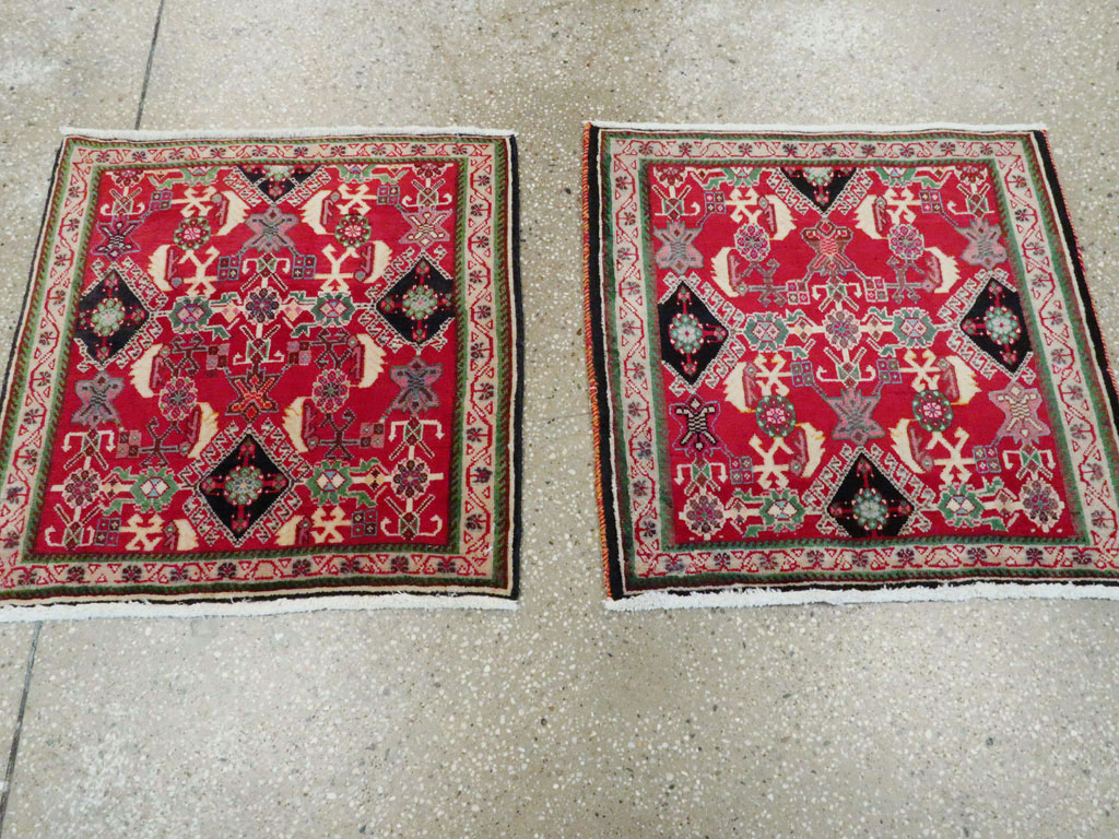 Vintage Persian Shiraz Square Rug (Pair: 1 of 2), No.25168 - Gsblank