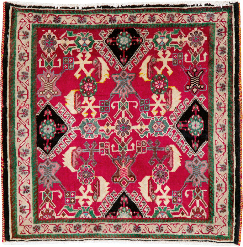 Vintage Persian Shiraz Square Rug (Pair: 2 of 2), No.25169 - Gsblank