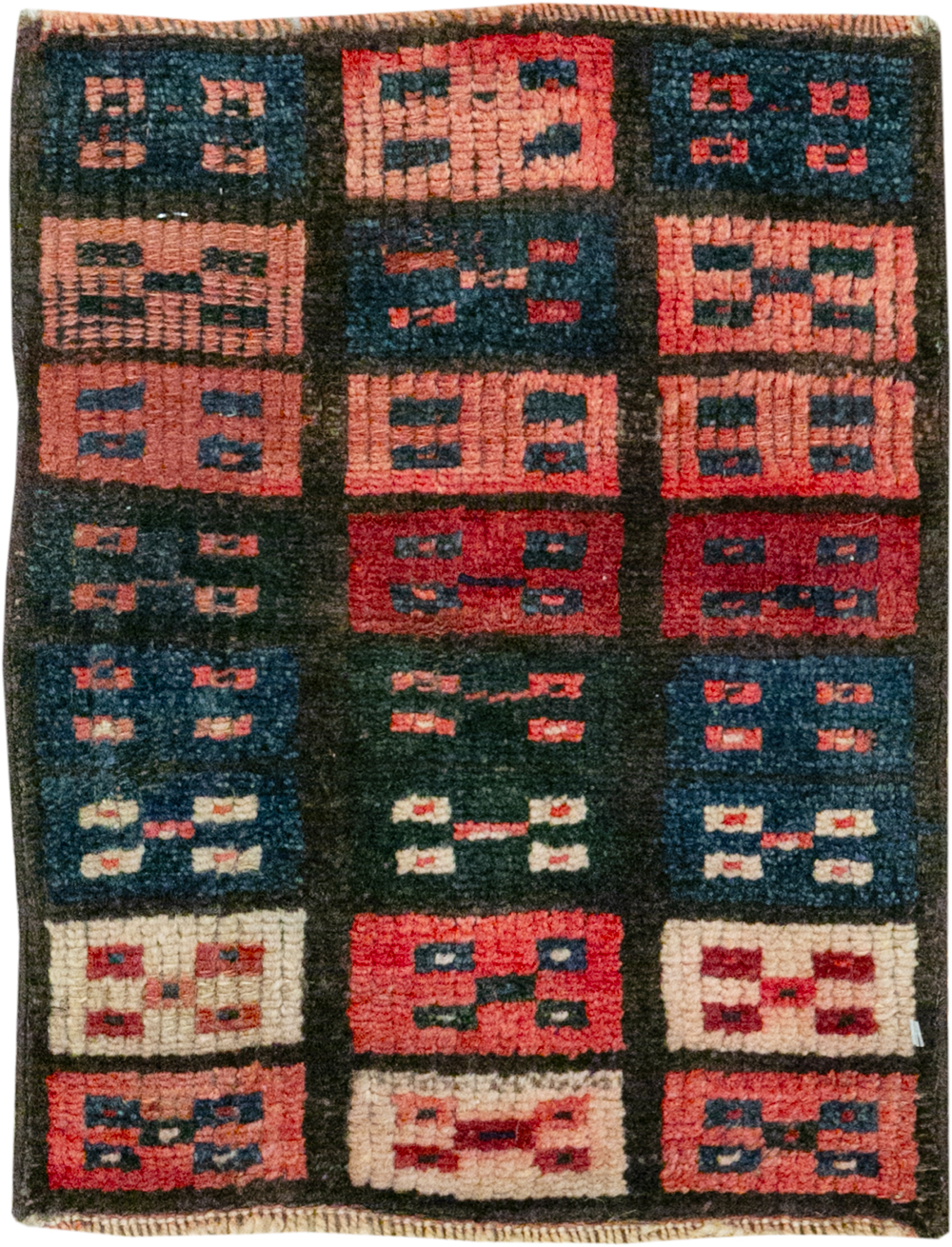 Vintage Persian Gabbeh Throw Rug, No.25174 - Gsblank