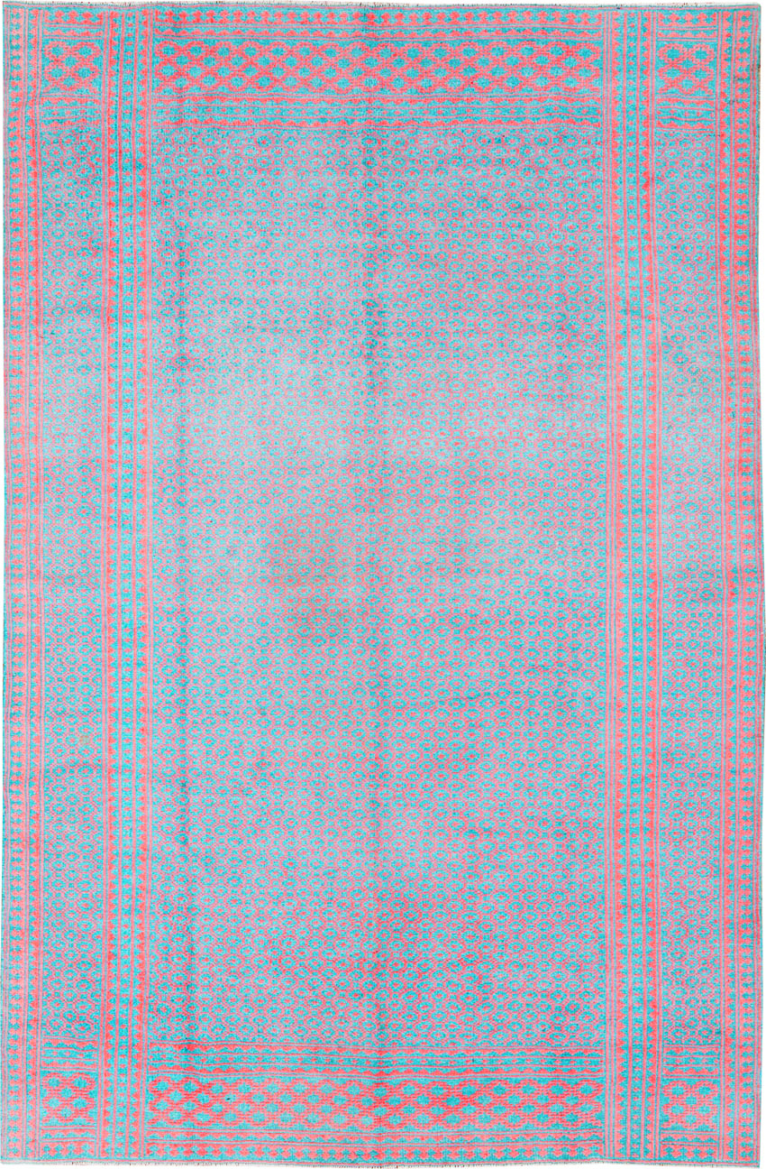 Vintage Persian Flatweave Kilim Accent Rug, No.25178 - Gsblank