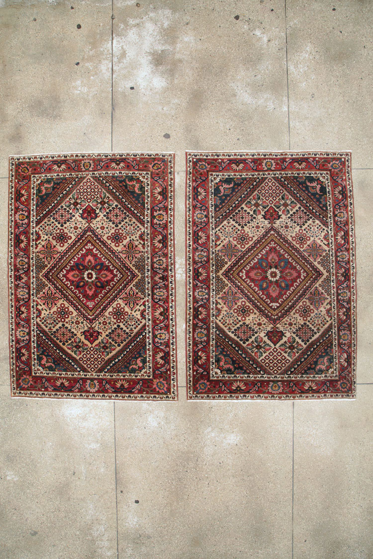 Vintage Persian Joshegan Rug (Pair: 1 of 2), No.25185 - Gsblank