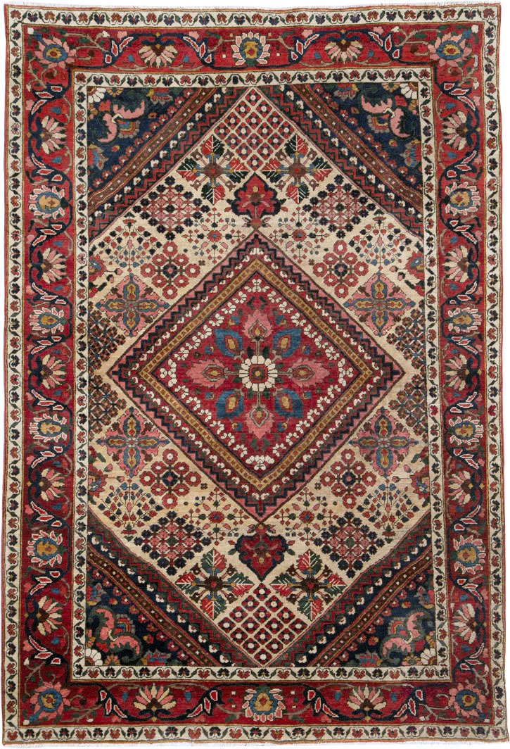 Vintage Persian Joshegan Rug (Pair: 2 of 2), No.25186 - Gsblank