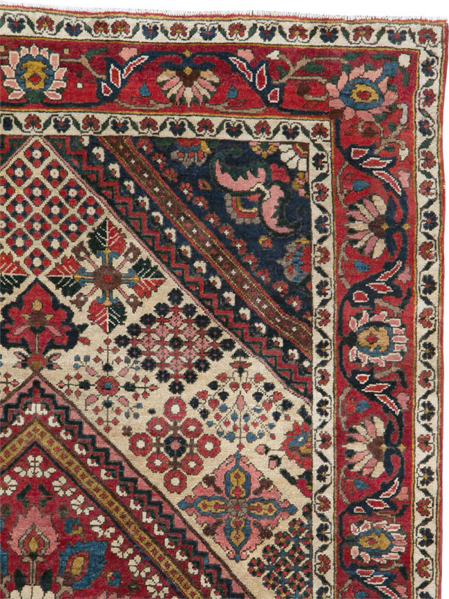 Vintage Persian Joshegan Rug (Pair: 2 of 2), No.25186 - Gsblank