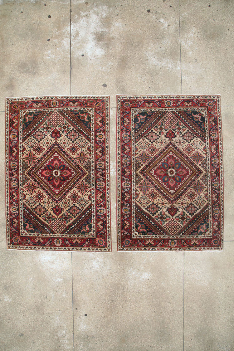 Vintage Persian Joshegan Rug (Pair: 2 of 2), No.25186 - Gsblank