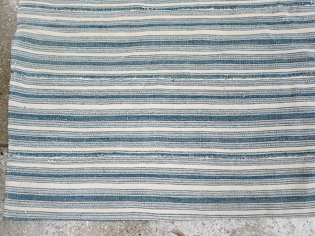 Vintage Persian Flatweave Kilim Square Accent Rug, No.25190 - Gsblank