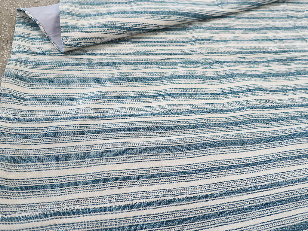 Vintage Persian Flatweave Kilim Square Accent Rug, No.25190 - Gsblank