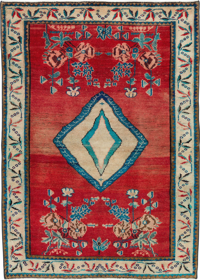 Vintage Persian Mahal Rug, No.25193 - Gsblank