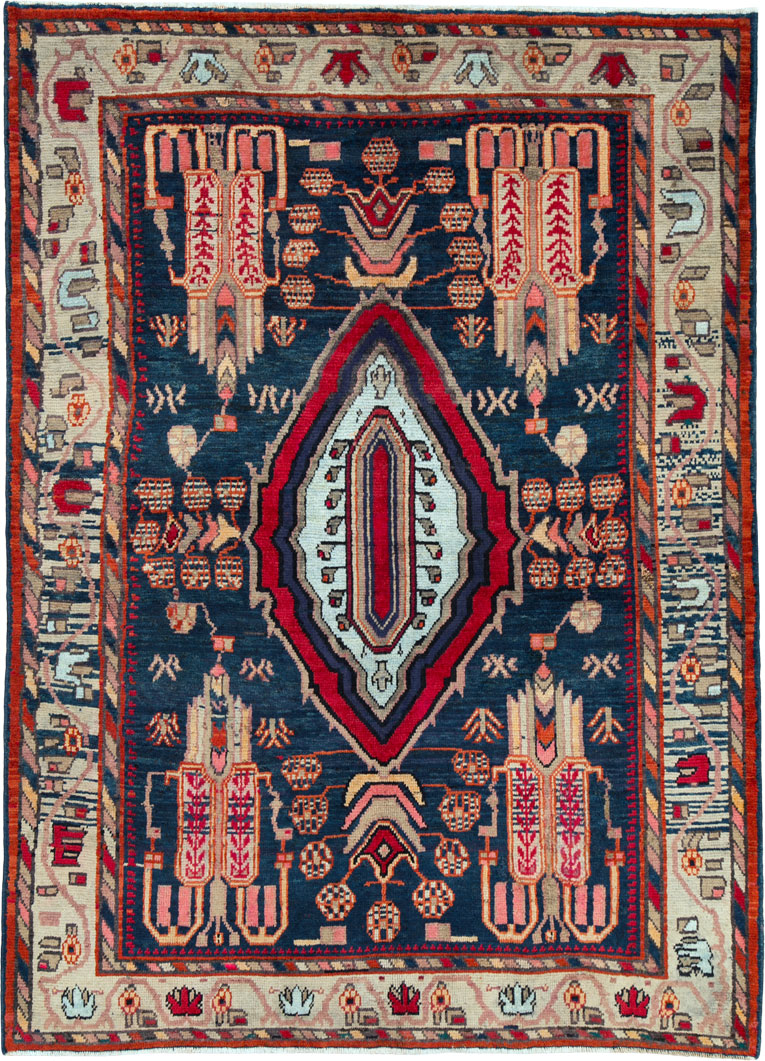 Vintage Persian Malayer Rug, No.25198 - Gsblank