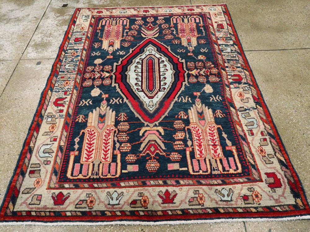 Vintage Persian Malayer Rug, No.25198 - Gsblank