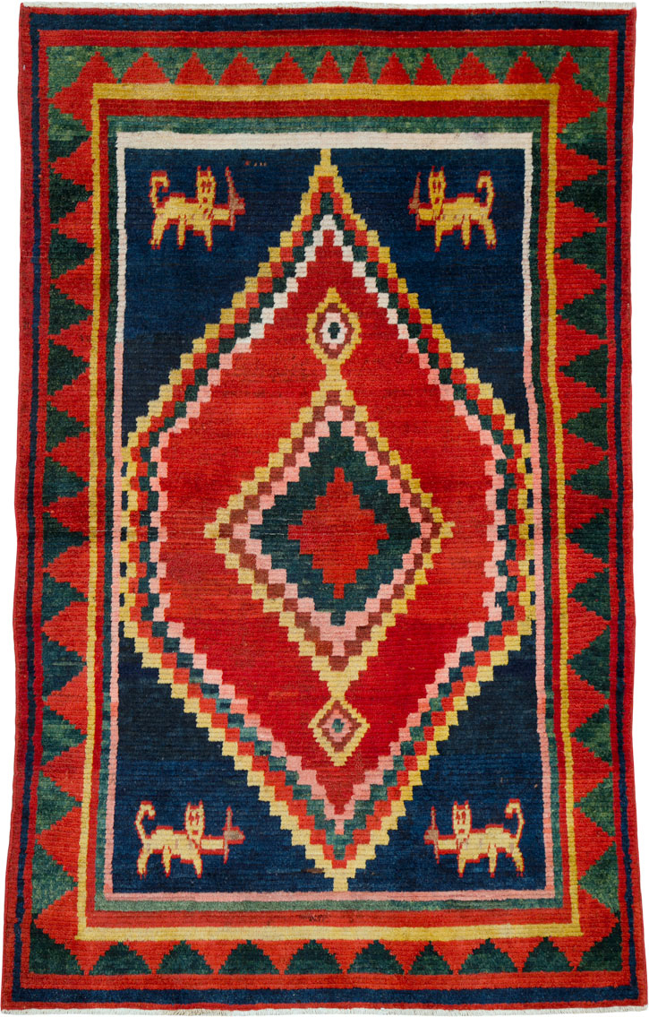 Vintage Persian Gabbeh Rug, No.25201 - Gsblank
