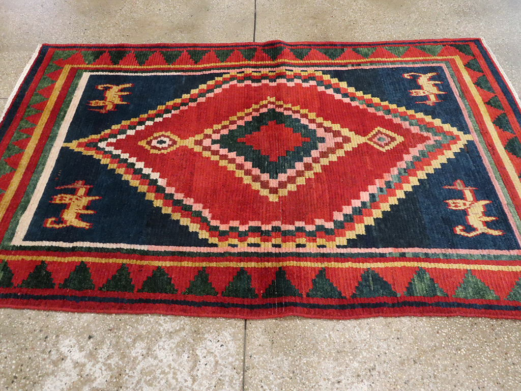 Vintage Persian Gabbeh Rug, No.25201 - Gsblank