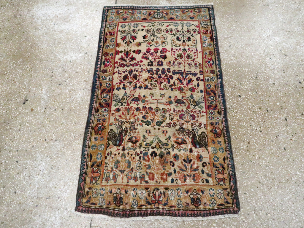 Antique Persian Tabriz Pictorial Rug, No.25211 - Gsblank