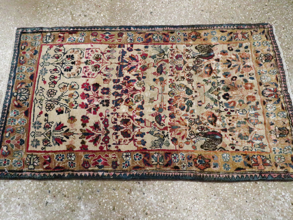 Antique Persian Tabriz Pictorial Rug, No.25211 - Gsblank