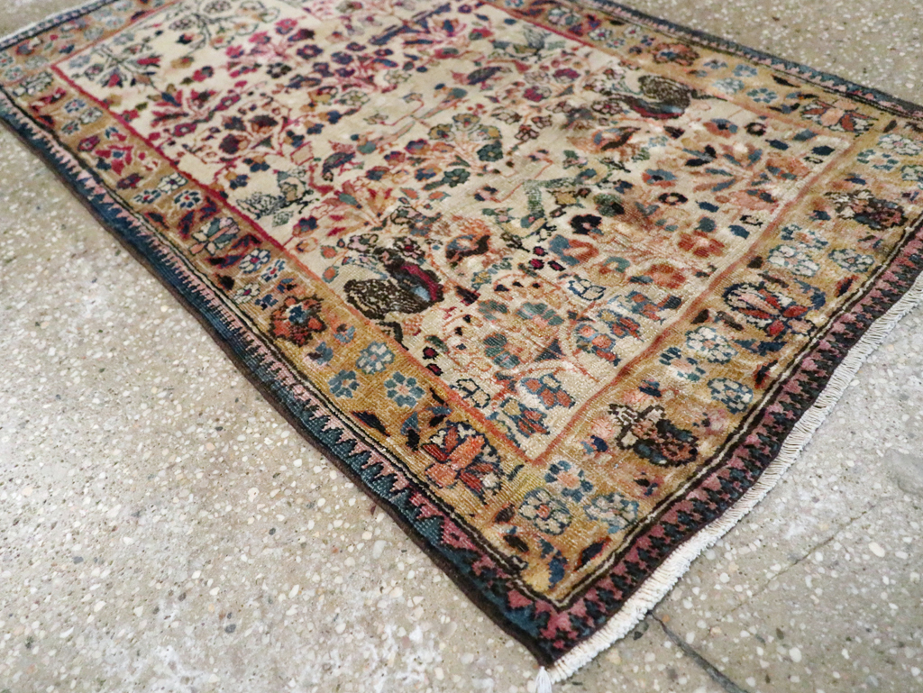 Antique Persian Tabriz Pictorial Rug, No.25211 - Gsblank