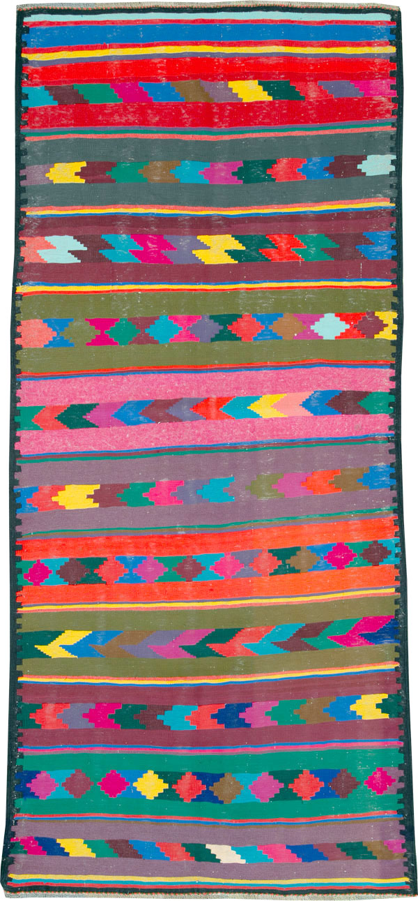 Vintage Persian Flatweave Kilim Rug (Pair: 1 of 2), No.25217 - Gsblank