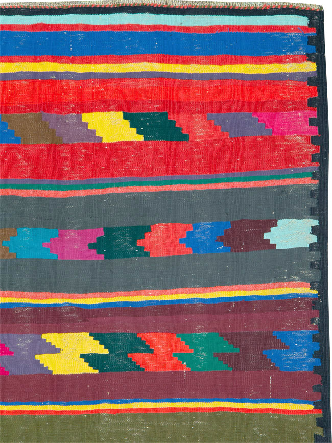 Vintage Persian Flatweave Kilim Rug (Pair: 1 of 2), No.25217 - Gsblank