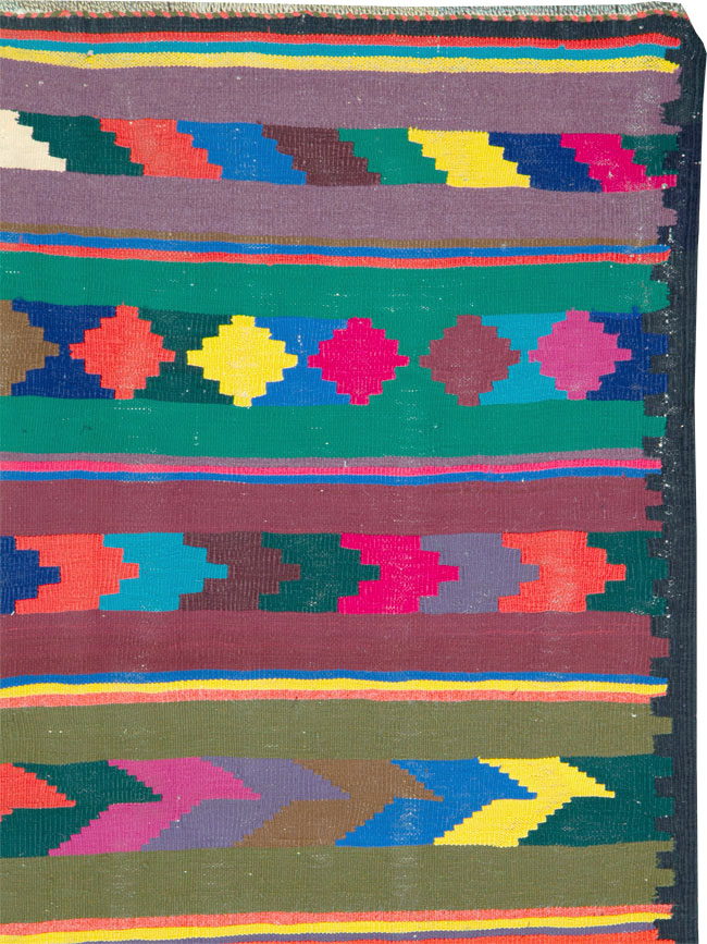 Vintage Persian Flatweave Kilim Rug (Pair: 1 of 2), No.25217 - Gsblank