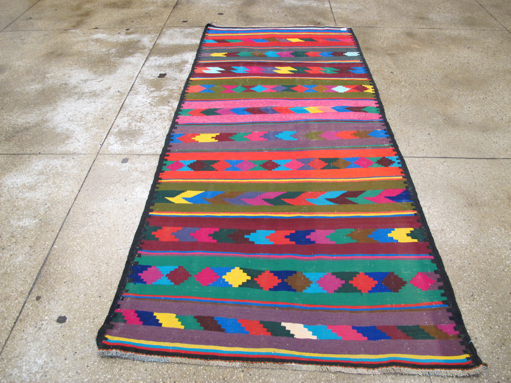 Vintage Persian Flatweave Kilim Rug (Pair: 1 of 2), No.25217 - Gsblank