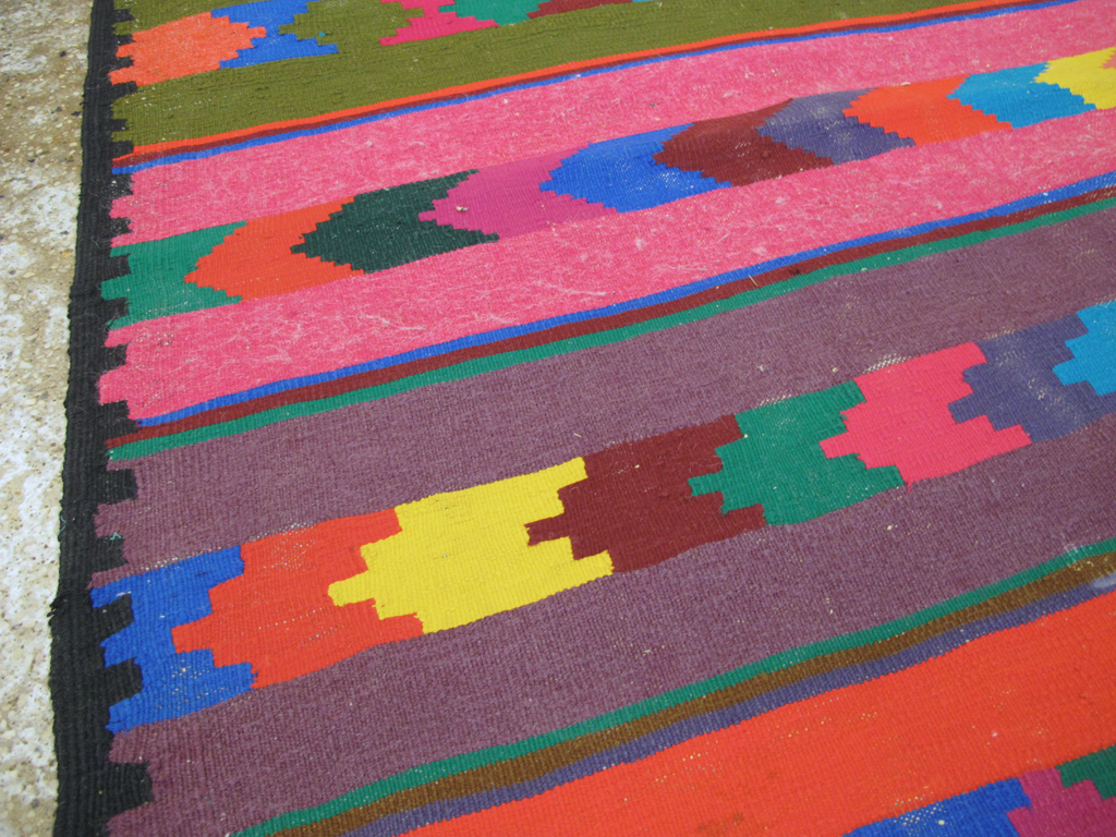 Vintage Persian Flatweave Kilim Rug (Pair: 1 of 2), No.25217 - Gsblank