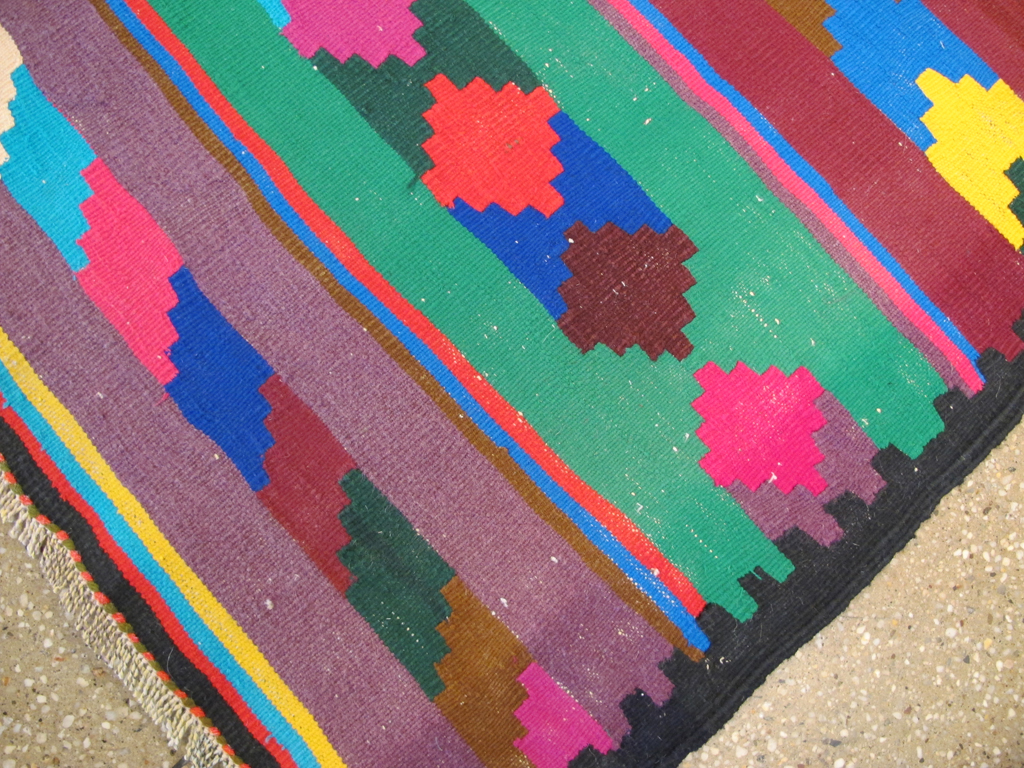 Vintage Persian Flatweave Kilim Rug (Pair: 1 of 2), No.25217 - Gsblank