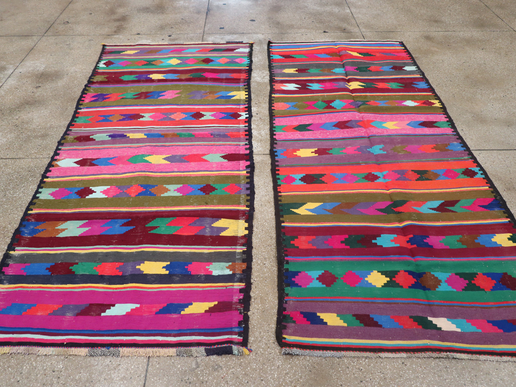 Vintage Persian Flatweave Kilim Rug (Pair: 1 of 2), No.25217 - Gsblank