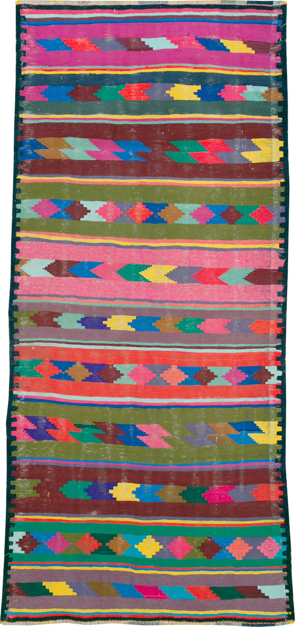 Vintage Persian Flatweave Kilim Rug (Pair: 2 of 2), No.25218 - Gsblank