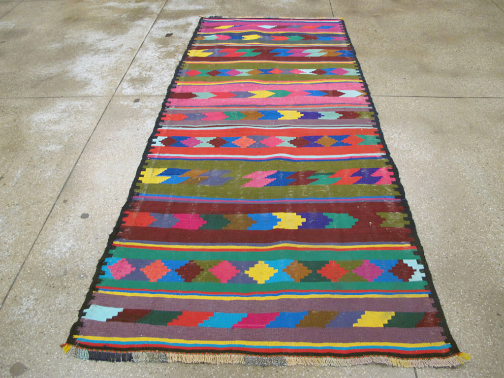 Vintage Persian Flatweave Kilim Rug (Pair: 2 of 2), No.25218 - Gsblank