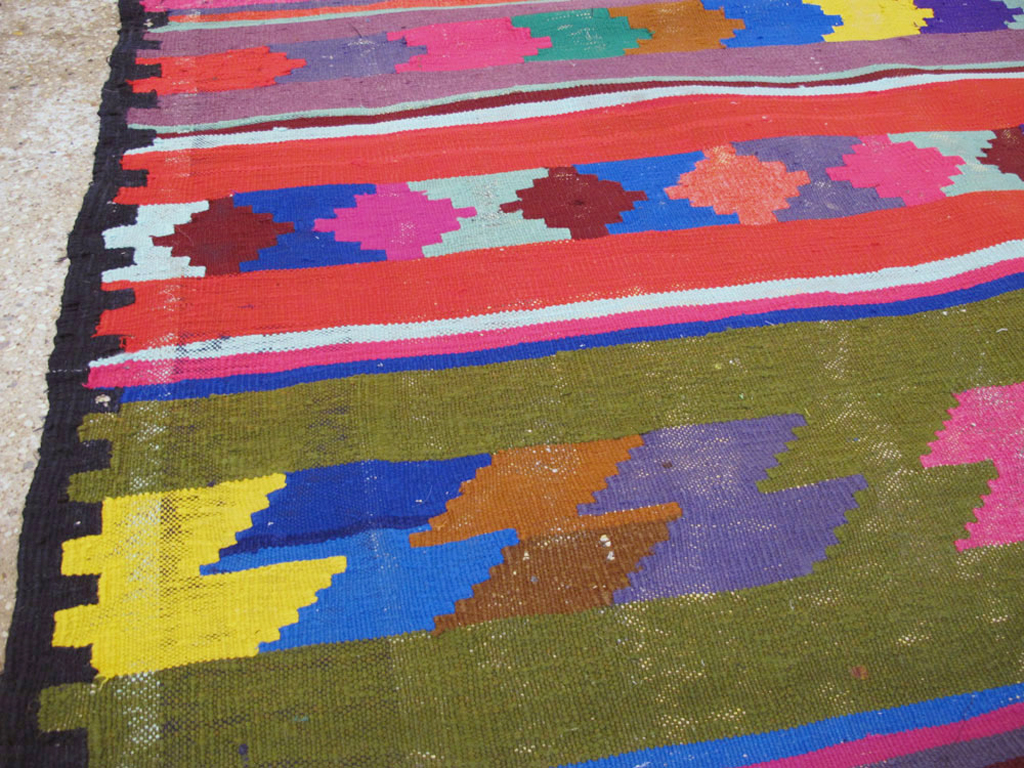 Vintage Persian Flatweave Kilim Rug (Pair: 2 of 2), No.25218 - Gsblank