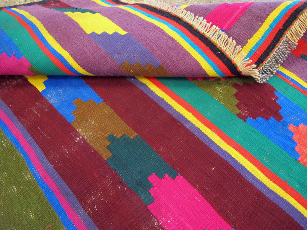 Vintage Persian Flatweave Kilim Rug (Pair: 2 of 2), No.25218 - Gsblank