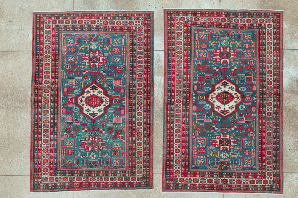 Vintage Persian Tabriz Rug (Pair: 1 of 2), No.25224 - Gsblank