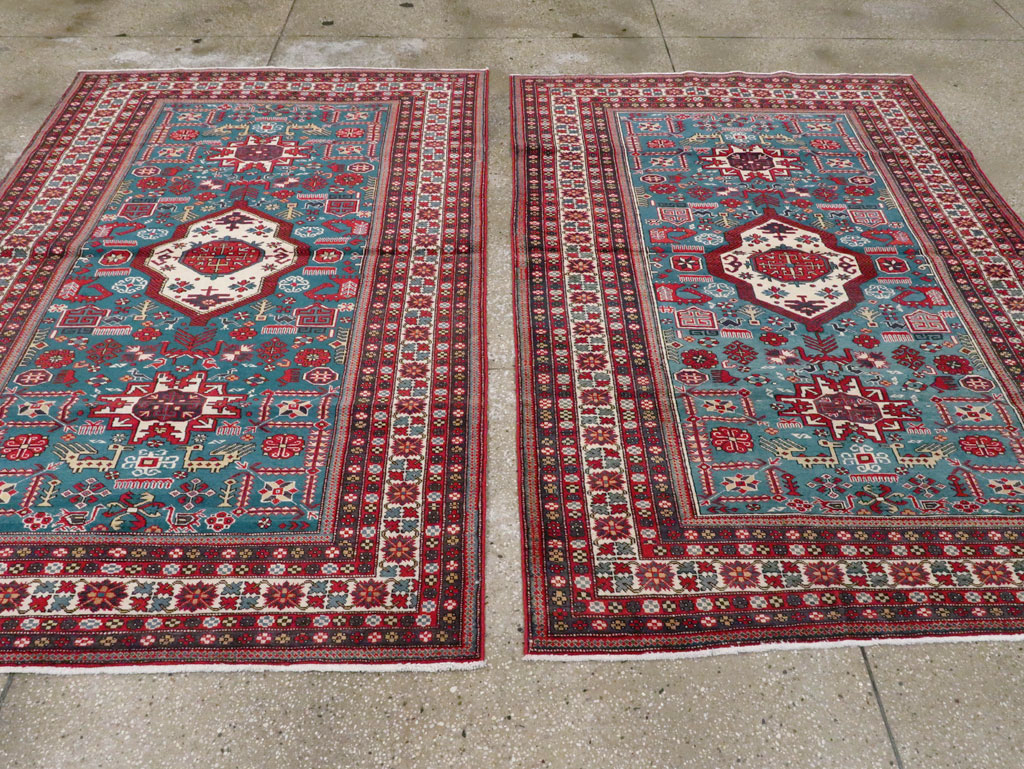 Vintage Persian Tabriz Rug (Pair: 2 of 2), No.25225 - Gsblank